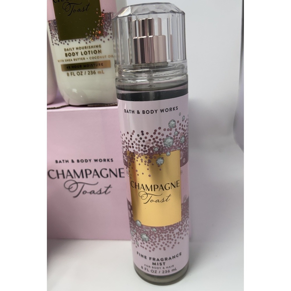 Bath & Body Works Champagne Toast 9-Piece Set with Tote New In Box - Picture 3 of 10